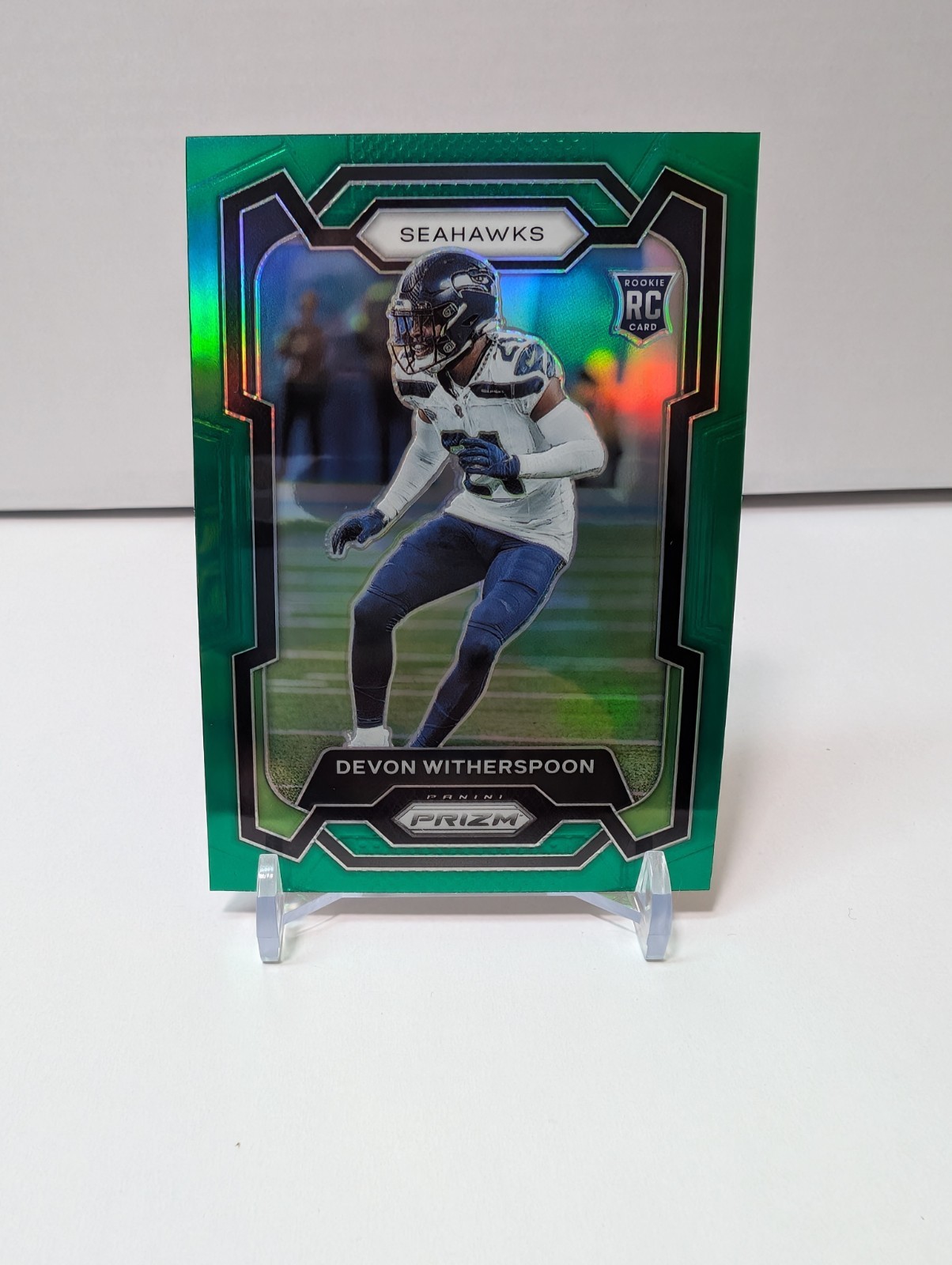 2023 Panini Football Prizm Devon Witherspoon Green #389 RC Seattle Seahawks