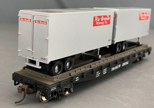 Coche plano HO Athearn 50’ con dos remolques de 25’, Río Grande #20032 ¡NUEVO EN CAJA! HO8267 | Condition: Used