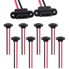 10Pcs Connector Type-C 2 Pin SMD SMT Female Socket USB C Charging Port Screw ...