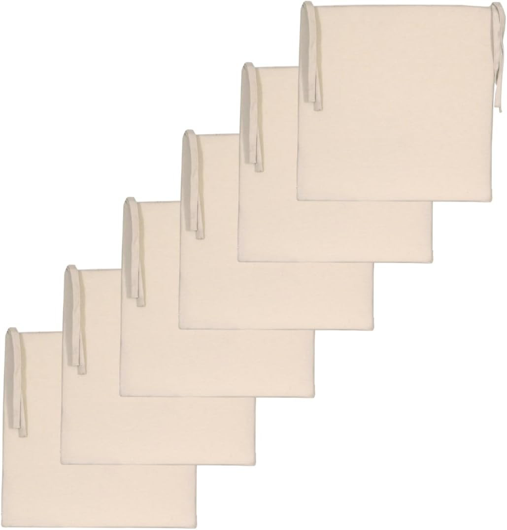 Set 6 Cuscini Sedia 40x40 Beige - Ideale per B&B e Case Vacanze