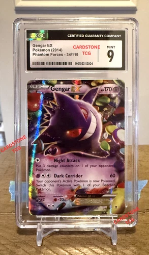 CGC 9 MINT  Gengar EX 34/119 Holo  2015 Pokémon XY Phantom Forces