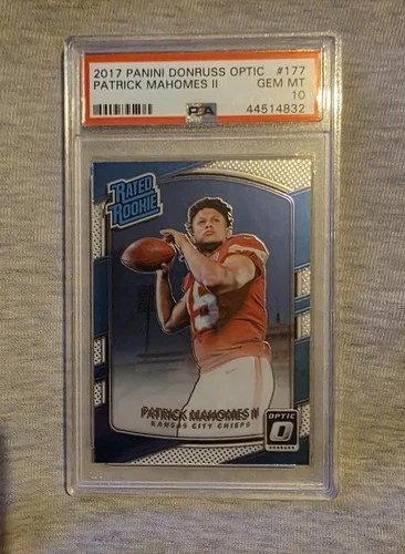 2017 RC Patrick Mahomes II Panini Donruss Optic #177 PSA 10 Rated Rookie Card