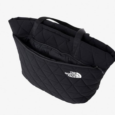 THE NORTH FACE Geoface Tote Black NM32352 Quilted Shoulder Bag Courier Y864207