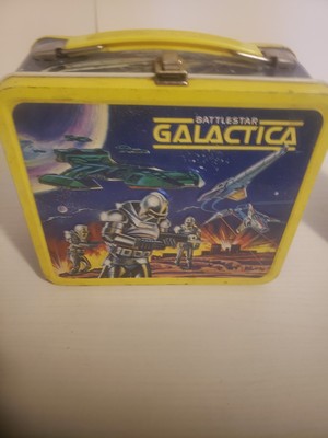 Vintage 1978 Battlestar Galactica Lunch Box w partial Thermos, no internal lid