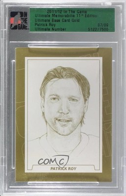 2011-12 ITG Ultimate Memorabilia 11th Edition Gold 7/9 Patrick Roy HOF 8ec