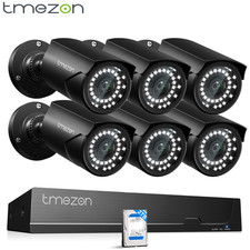 8CH 8MP 4K POE NVR Security Camera System Outdoor Weatherproof Surveillance 6PCS