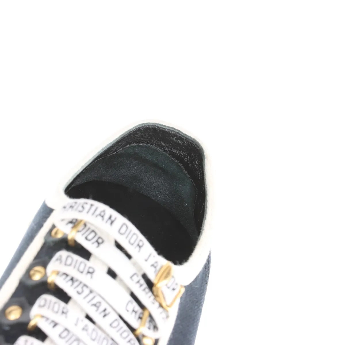 Christian Dior WALK'N'DIOR Canvas & Leather Sneakers 36 Ladies' navy x ivory DC0 thumbnail 12