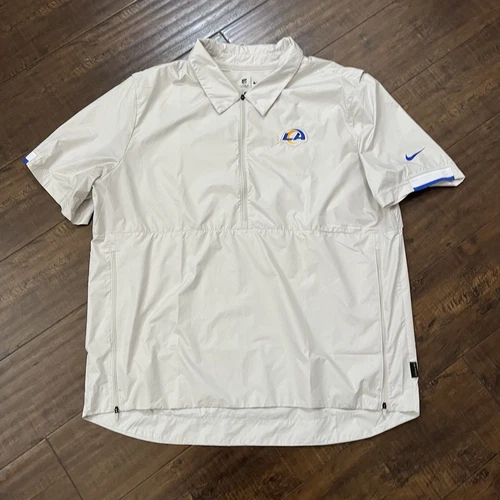 COACH Nike NFL LA Rams giacca mezza zip uomo allenatore abbigliamento laterale osso sul campo