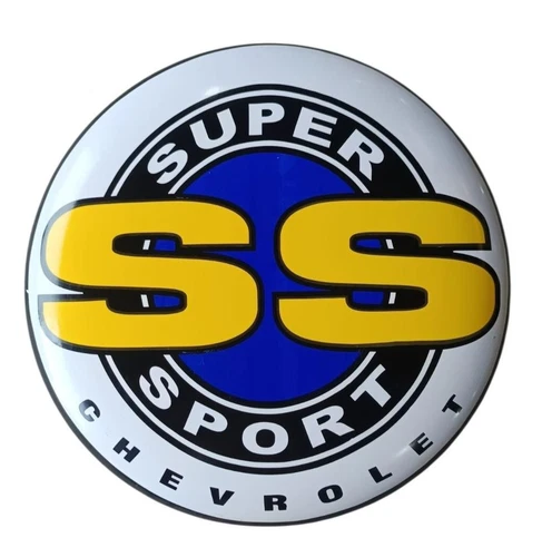 Chevrolet super sport button porcelain enamel sign 24X24 inches diameter