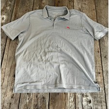 Tommy Bahama IslandZone Pima Polo Shirt Mens XLT Gray Short Sleeve Marlin Logo