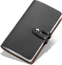 Leather Business Card Organizer, RFID Blocking Credit Card Holder, Professional