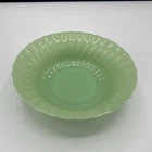 Vintage Anchor Hocking Fire King Jadeite Green Glass Swirl Bowl 8 1/2 inches