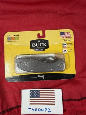 NEW  Buck USA 721 Slimline Single Blade lockback Folder (Hard To Find)