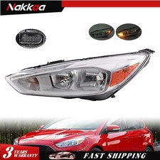 For Ford Focus 2015-2018 Halogen Headlight With Led Drl Chrome Left Driver Side For Ford Focus 2015-2018 Halogen Headlight With Led Drl Chrome Left Driver Side