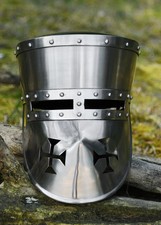 Kreuzritter Helm Mittelalter Cosplay LARP R&uuml;stung Fantasy Ritterhelm