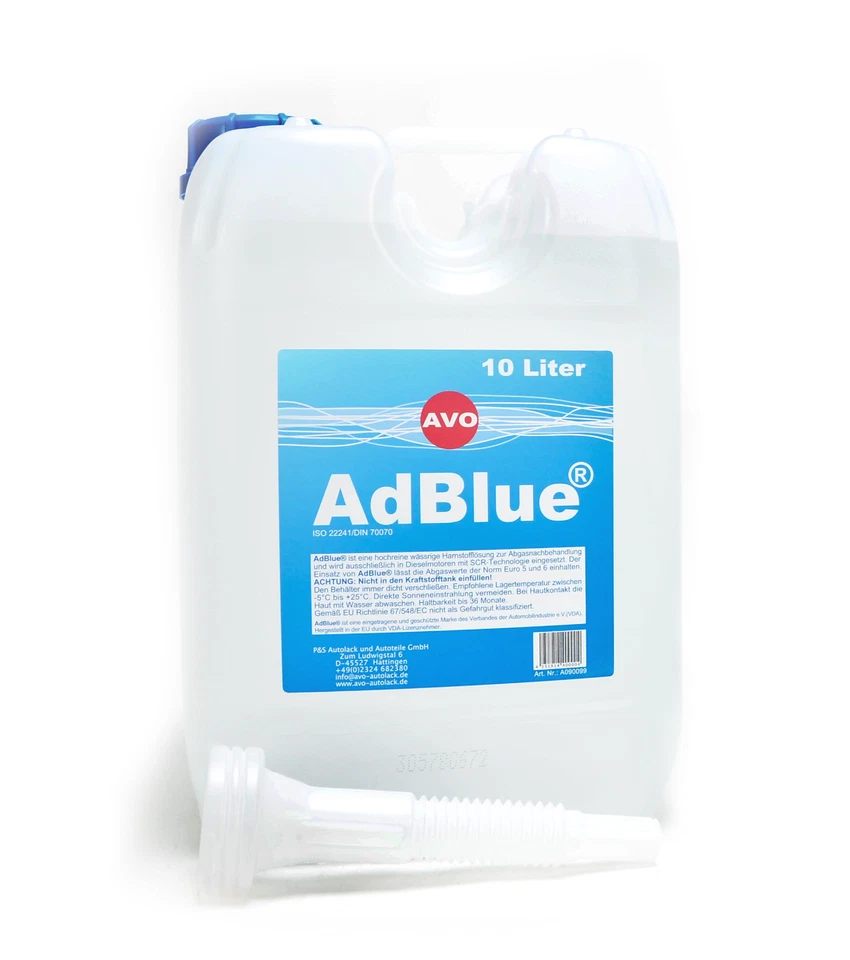 AdBlue® 20 Liter 2 X 10L Harnstofflösung Additiv Diesel mit Ausgießer DIN / ISO - Bild 2 von 2