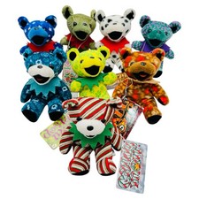 Vintage Grateful Dead Tour Beanie Bears By Liquid Blue Limited Ed NEW SET OF 8
