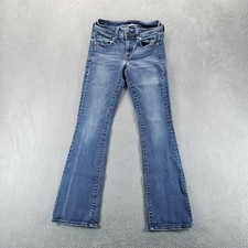 American Eagle Jeans Womens 2 Short Blue Kick Boot Bootcut Low Rise Stretch