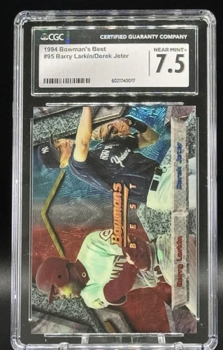 1994 Bowman's Best #95 Derek Jeter, Barry Larkin CGC 7.5 NM RARE YANKEES/REDS 🟢