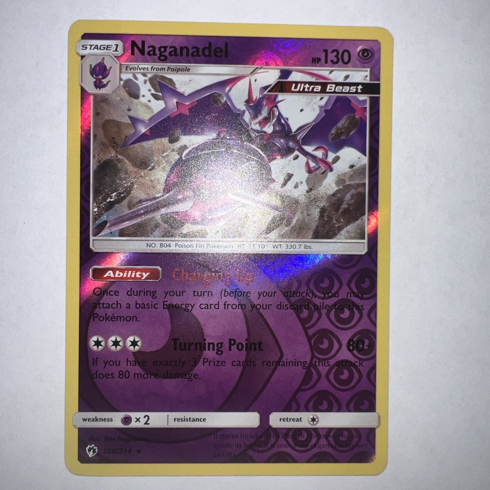 Naganadel 108/214 Sm-Lost Thunder Reverse Holo