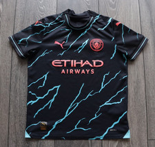 KIDS 11-12 YEARS 152 MANCHESTER CITY THIRD FOOTBALL SHIRT 2023/24 SOCCER JERSEY