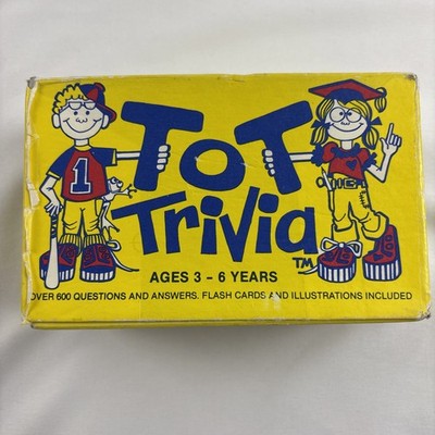 VTG Complete 1984 Tot Trivia Game 108 Cards & Over 600 Questions For Ages 3-6