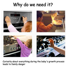 6-Pack Stove Knob Covers for Child Safety, Gas Stove Knob Locks, Baby proofi...