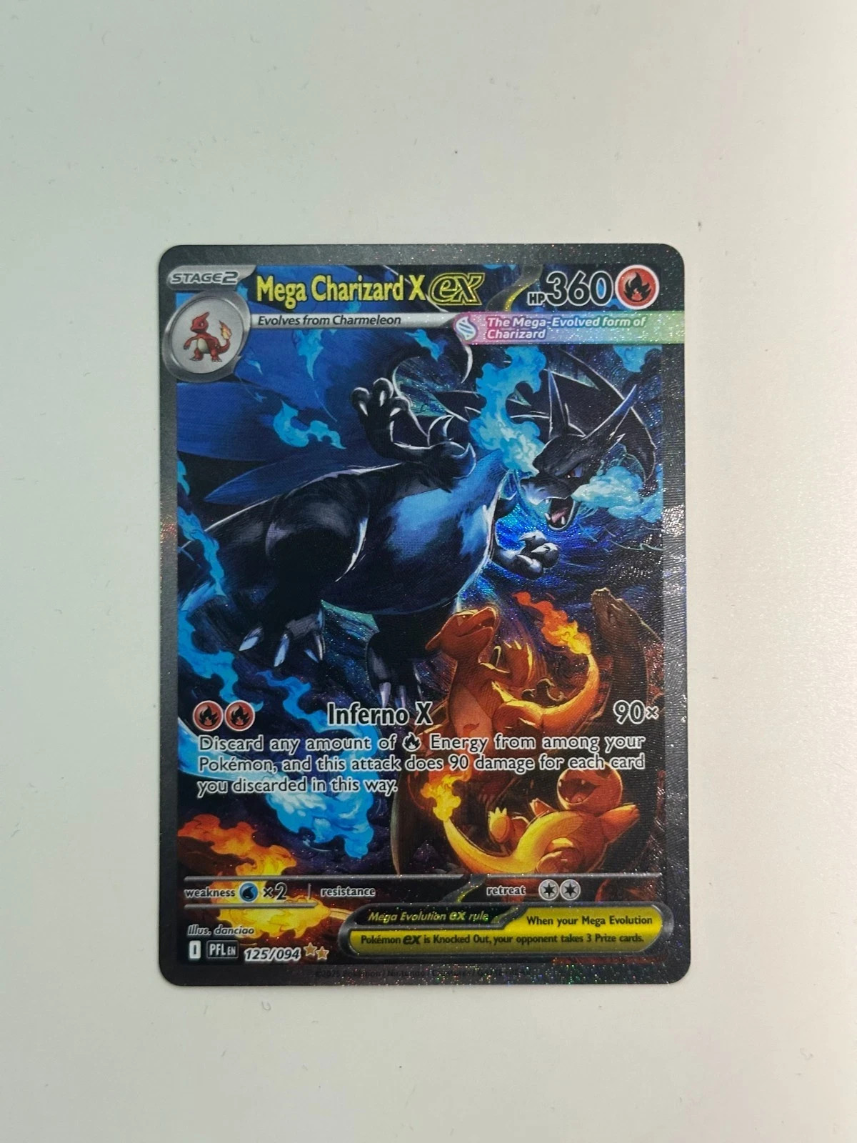 Mega Charizard X Ex - SIR - 125/094 Phantasmal Flames - NM - Pokémon TCG