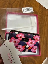 Trina Turk Floral Print Zip Around Wallet New In Gift Box. Vegan leather