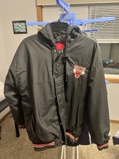Chicago Bulls Starter Jacket Small Vintage Retro Zip Up 90s