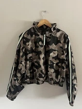 Blanc Noir Sport Camouflage Wind Jacket Womens Large Full Zip Outerwear