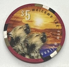 Mohegan Sun Resort Casino Chip $5 Uncasville CT Connecticut Millennium 2000