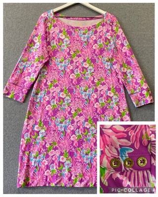 Lilly Pulitzer UPF 50+ Sophie Dress Amethyst Moms The Word Floral XL