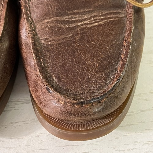 Polo Ralph Lauren Schuhe Herren 12D Braun Leder Dayne Boot Deck Mokassinnaht Halbschuhe - Bild 8 von 18