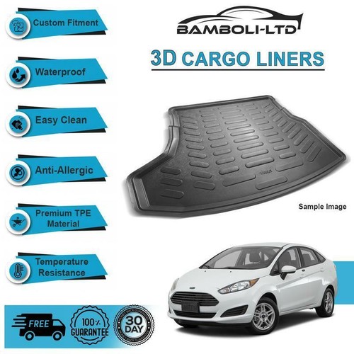 3D CARGO LINER BOOT LINER REAR TRUNK MAT FOR FORD FIESTA 2017-2020 - Picture 1 of 4