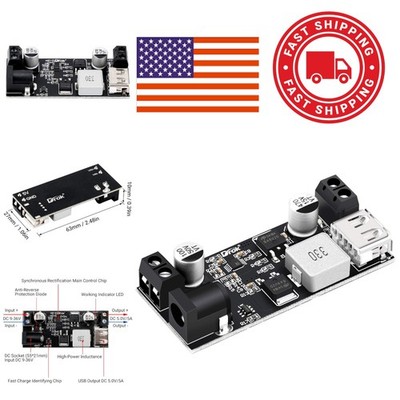 Compact DC Voltage Reducer 9V to 36V Input Output 5.2V 5A for Fast Charge