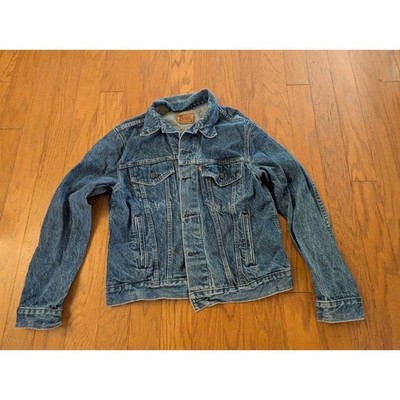1980 Levi's Blaue Denim Truckerjacke 70506 0214 42 R Typ 3 USA