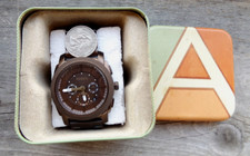 Fossil Machine Cronografo FS-4661 CIOCCOLATO Uomo SUB TUTTO INOX QUASI NUOVO