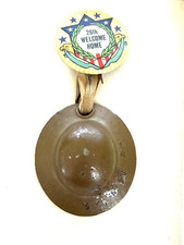 Original Complete WW1 26th Division Pin with Doughboy Miniature Helmet