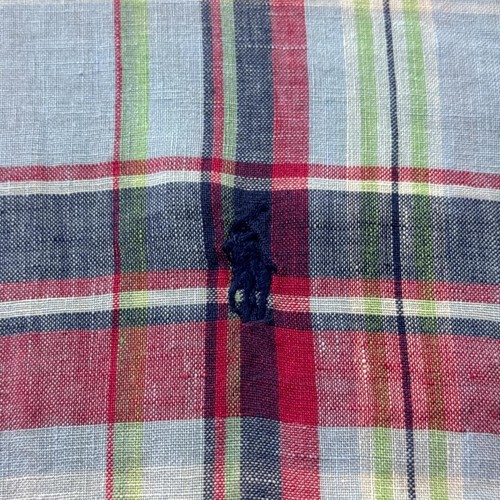 Ralph Lauren L/S Linen Plaid BD Shirt Classic Fit Multicolor Size 2XB 0625RMS24 - Picture 10 of 18