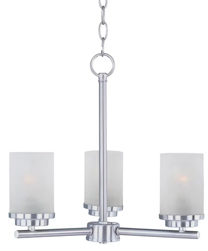 Maxim Lighting 10203FTSN Corona 3-Light Chandelier in Satin Nickel - Picture 1 of 2