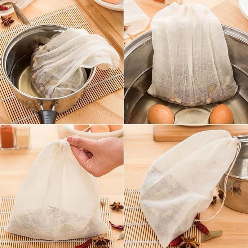 1 Soup Bag with Drawstring Good Breathability Household Safety Filter, uesd