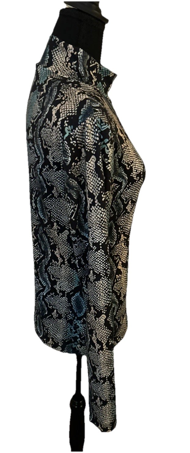 Turtle Neck Long Sleeve Large Pullover Snake Prin… - image 11