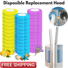 UK Disposable Toilet Brush Set Toilet Bowl Cleaning System Cleaners with Refills