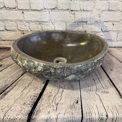 39 cm x 35 cm Waschbecken Bad Arbeitsplatte Wasch Fluss Stein Becken Waschbecken Nr 18