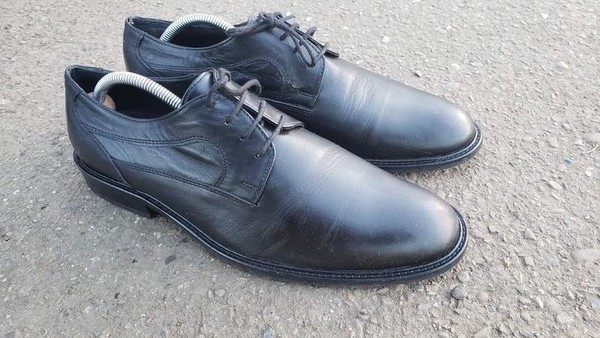 Men Baldinini Heels Black Leather 44