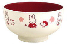 Miffy Dick Bruna Soup Bowl Honoka Flower Plastic 12x7cm Made in Japan Licensed