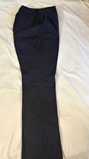 Nine West Women’s Blue Solid Bootcut Dress Pants Petites 4P Polyester Blend