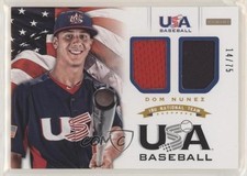 2012 Panini USA Baseball National Team 18U Combo Jerseys 14/75 Dom Nunez 0e2x