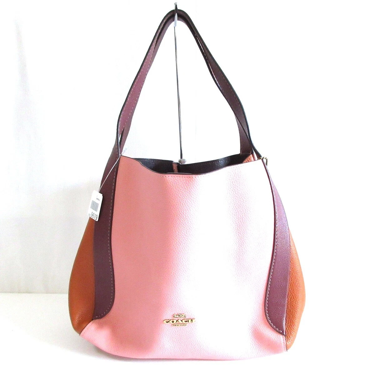 Auth COACH Hadley Hobo Colorblock 76088 Pink Bordeaux Orange Leather -  Handbag